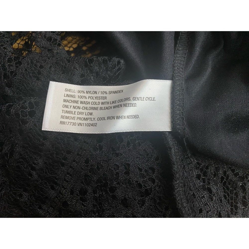 NWT‎ Xhilaration Black Lace Strapless Maxi Dress Size S Smocked High Low Boho - Picture 9 of 15